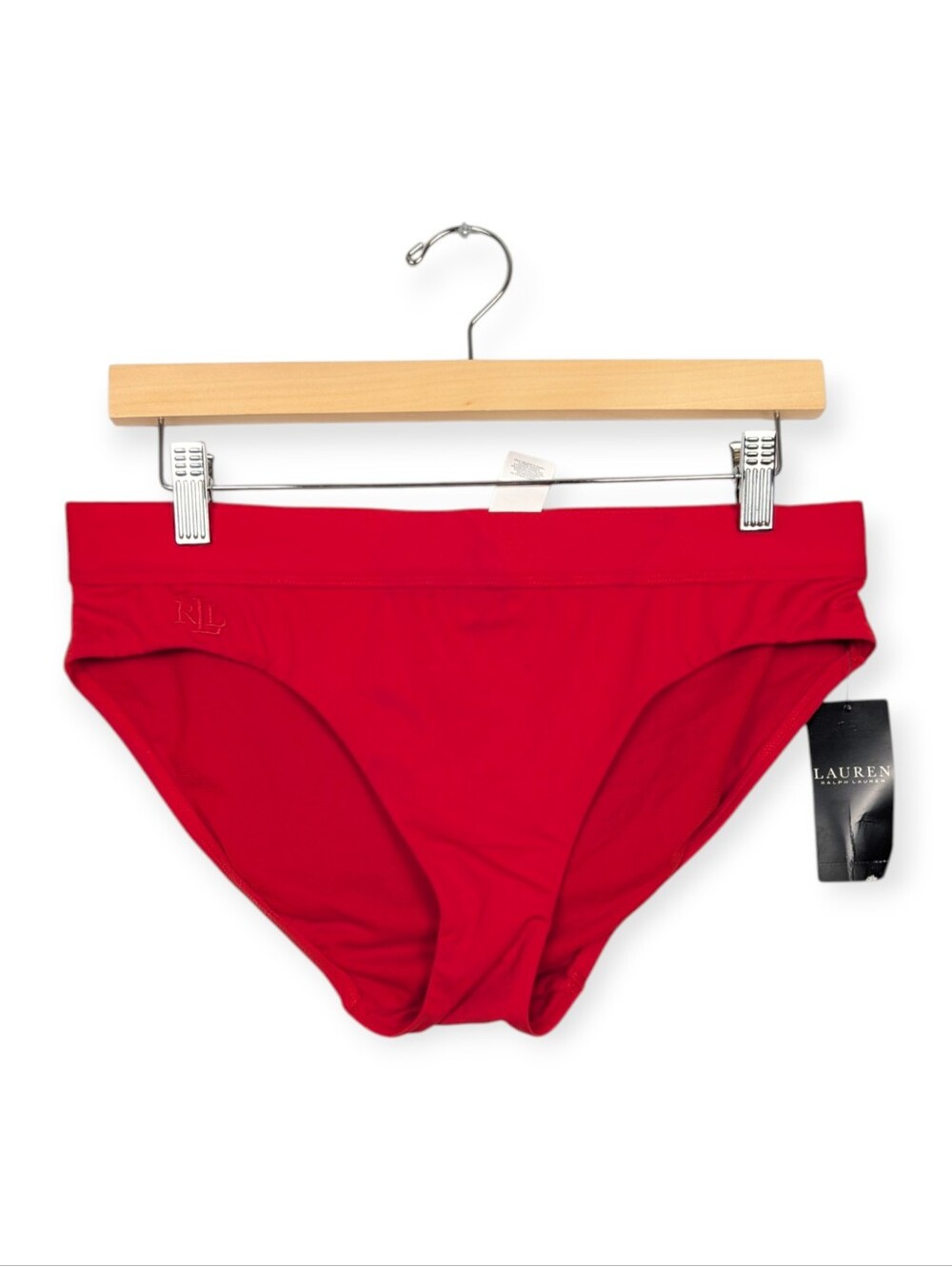 Lauren Ralph Lauren Hipster Bikini Bottom 8 Red Solid Classic Swim Bottom NWT